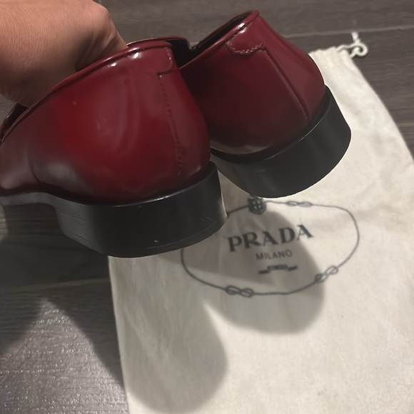 Prada - Red Patent Leather Loafers - Picture 3 of 4